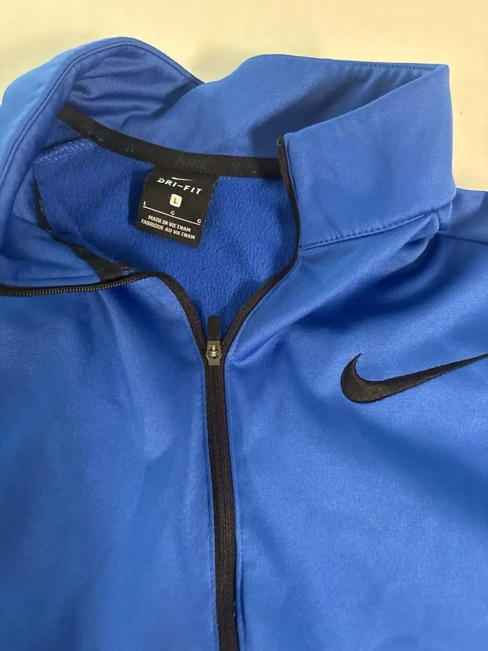 Nike Dri-Fit Men's 1/2 1/4 Zip Pullover Jacket Blue Size Large